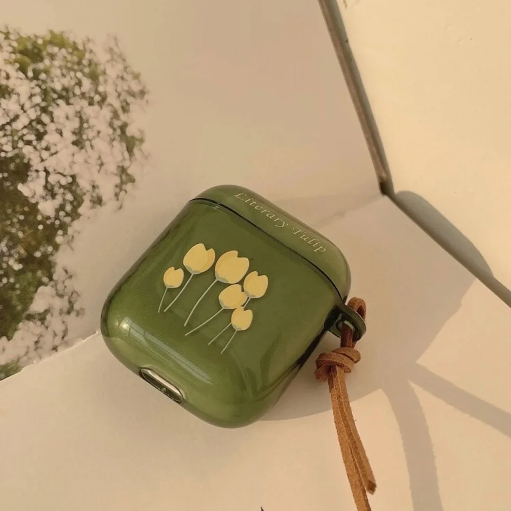 NEW Literary Tulip Apple AirPods Soft‎ Case